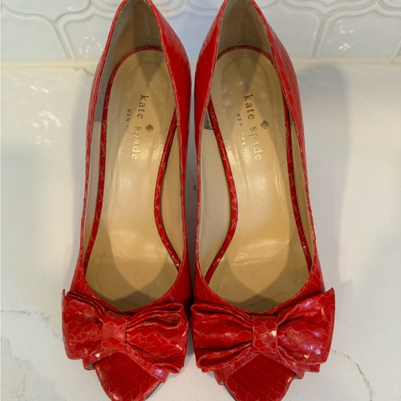 Kate Spade peep Toelle heel with bow 7. - Picture 5 of 5